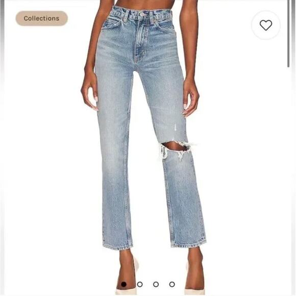 EUC $315 RE/DONE 70s Straight Jeans In Worn Medium Raf - Picture 1 of 9